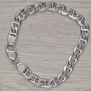 9" 925 Sterling Silver Men’s Mariner Link Bracelet